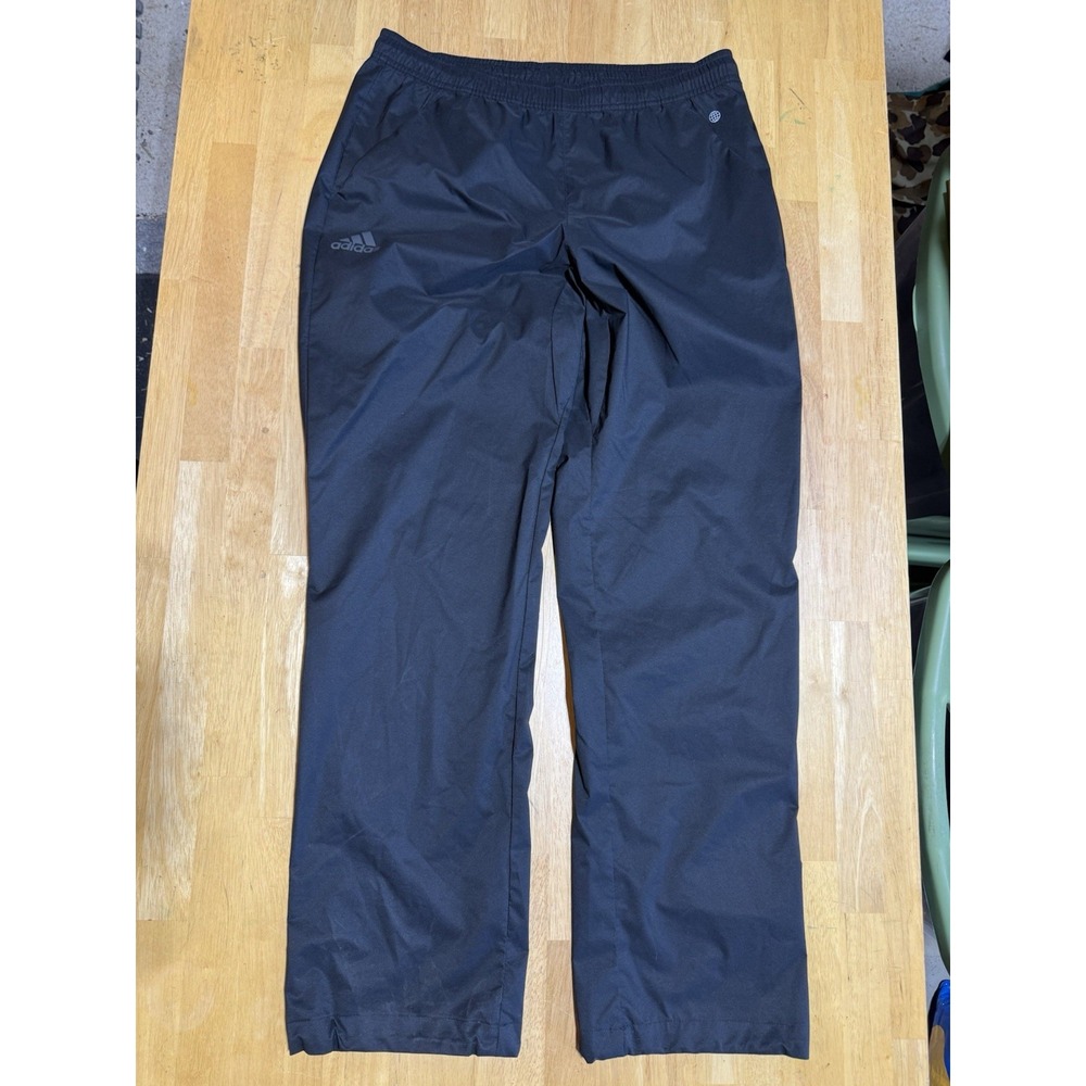 Adidas RAIN.RDY Golf Rain Pants Mens Medium Black Waterproof Adjustable Hem